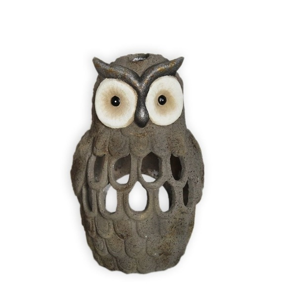 Sova svícen keramika 16cm