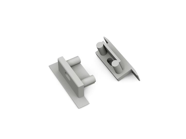 Koncovka WIRELI BEGTIN12 šedá hranatá s otvorem, pár