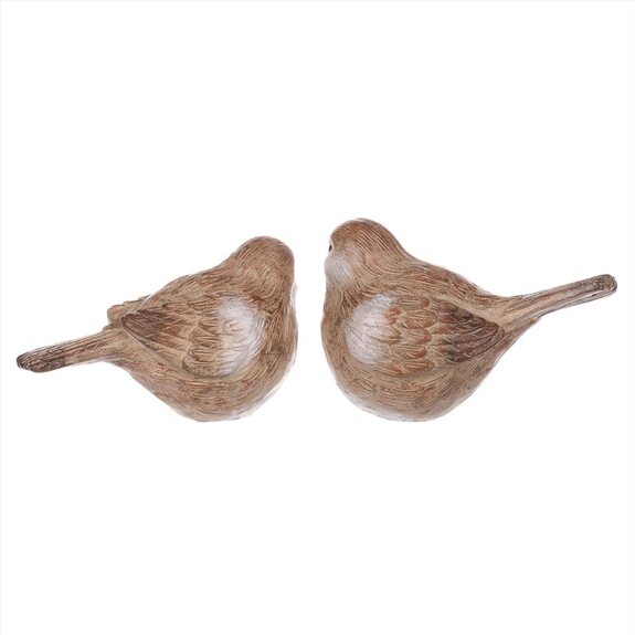 Ptáček, dekorace z polyresinu 2ks