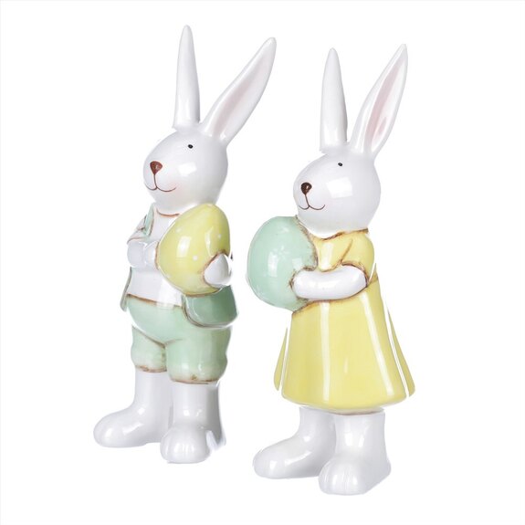 Zajíc a zaječice z keramiky ALA878 mix 4 druhů.