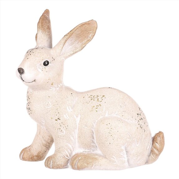 Zajíc keramický MT718-L - velký, barva světle béžová