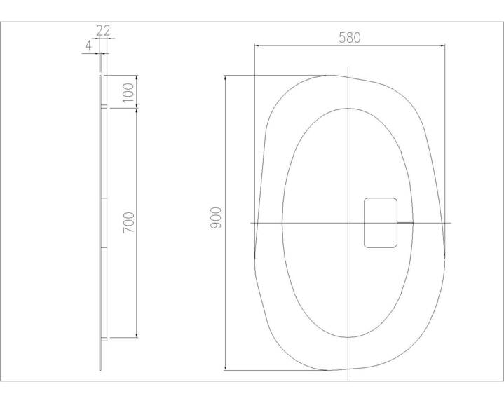 Zrcadlo SNAB STYLE  900x520
