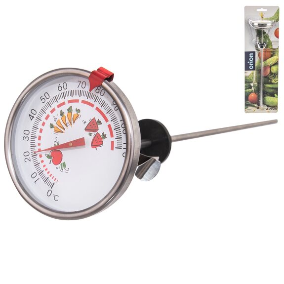 Teploměr kuch. nerez/sklo na zavařování 28 cm