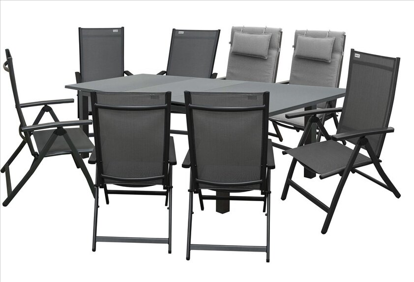 FIRENZE - rozkládací hliníkový stůl 180/240x90x75 cm