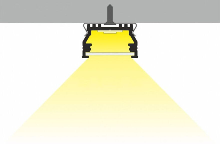 Profil WIRELI UNI12 BCD/U lak bílý 2000mm (metráž)