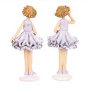 Dívka v sukni, mix 2 druhů, světle fialová barva, polyresin.