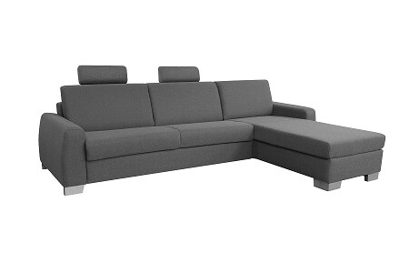 GRENADA rohová sedací souprava, levá, tmavě šedá