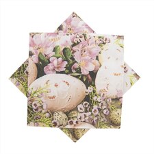 Ubrousek papír vejce+květy 20 ks 33x33 cm