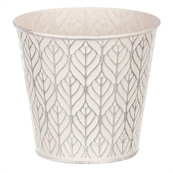 Obal kovový, krémová barva.