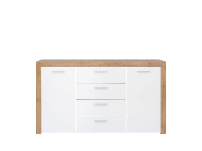 Komoda BALDER KOM2D4S dub riviéra/bílý lesk