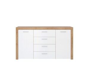 Komoda BALDER KOM2D4S dub riviéra/bílý lesk