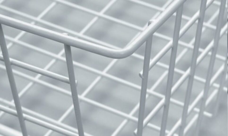 výsuvný šatní koš  bílý epoxid