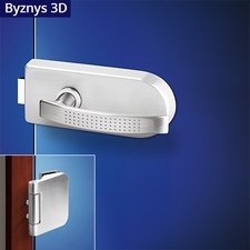 Futura Byznys kování na skleněné dveře OV + 3D nikl