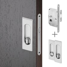 Mušle HR WC + zámek zadl. posuv WC matný chrom