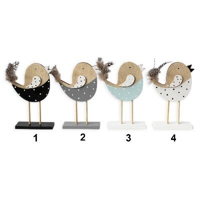 Ptáček dřevo 16cm mix