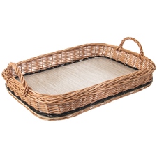 Tác proutěný s uchy 46x31 cm
