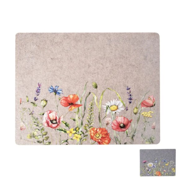 Prostírání polyester jarní květy 45x35 cm mix