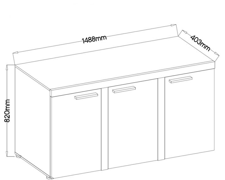 Komoda Rizo 3D bílá/beton