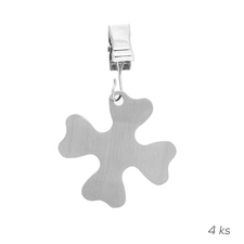 Těžítko na ubrus nerez Čtyřlístek 4 ks