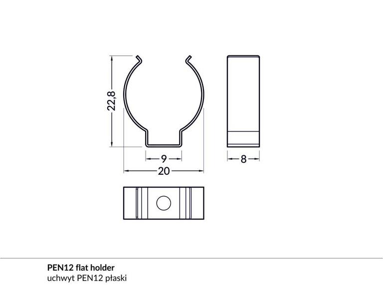 Montážní úchyt WIRELI PEN12 nerez ocelový, pár