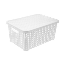 Box UH RATAN+víko Hobby 10 l bílá