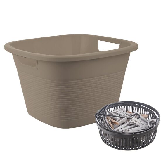 Dřez UH LOOP s uchy 16,8 l šedá+dárek kolíčky prádelní UH v košíku 50 ks