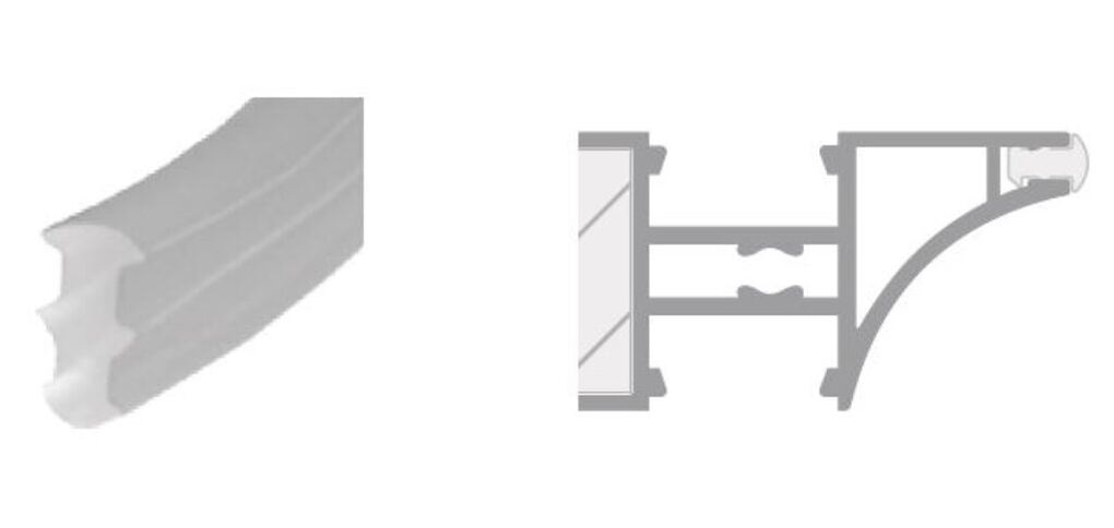 Tlumicí hrana lišty WIRELI EDGE A, B, C (metráž)