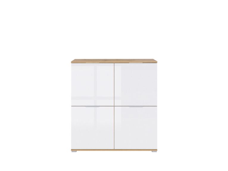 Komoda ZELE KOM4D dub wotan/bílý lesk