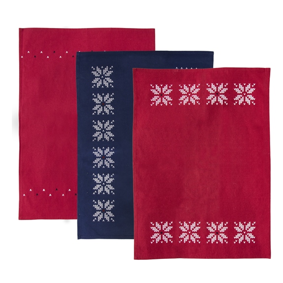 Utěrka bavlna kuch. Vánoční svetr 3 ks