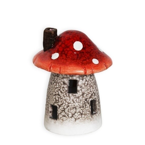 Domek muchomůrka LED/keramika 12cm