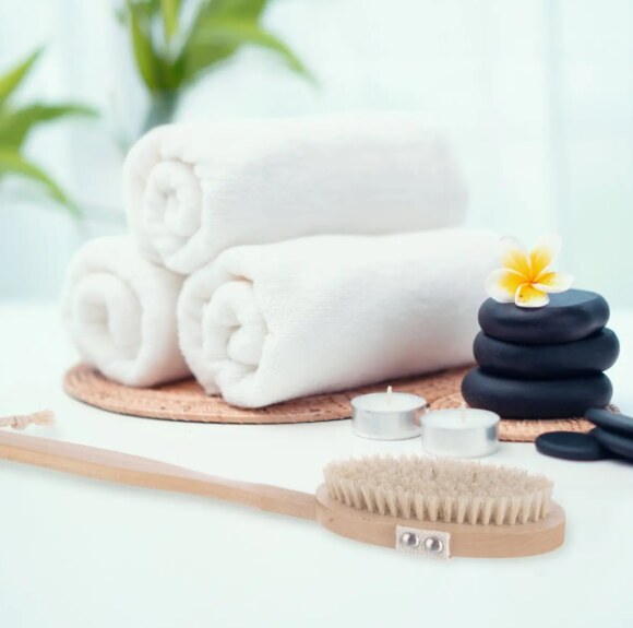 Kartáč masážní dřevo 40,5 cm