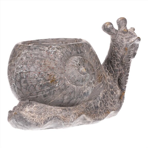 Šnek, obal na květiny, magneziová keramika ALA749