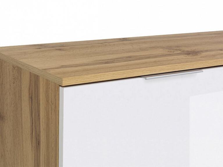 Komoda ZELE KOM4D dub wotan/bílý lesk