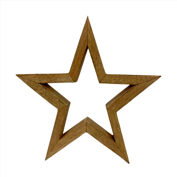 Hvězda dřevo 19cm