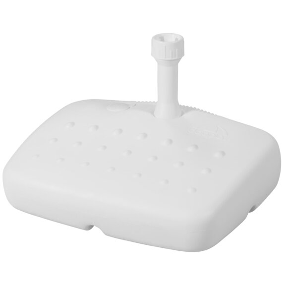 Stojan pro balkónové slunečníky 17 l - bílý plast