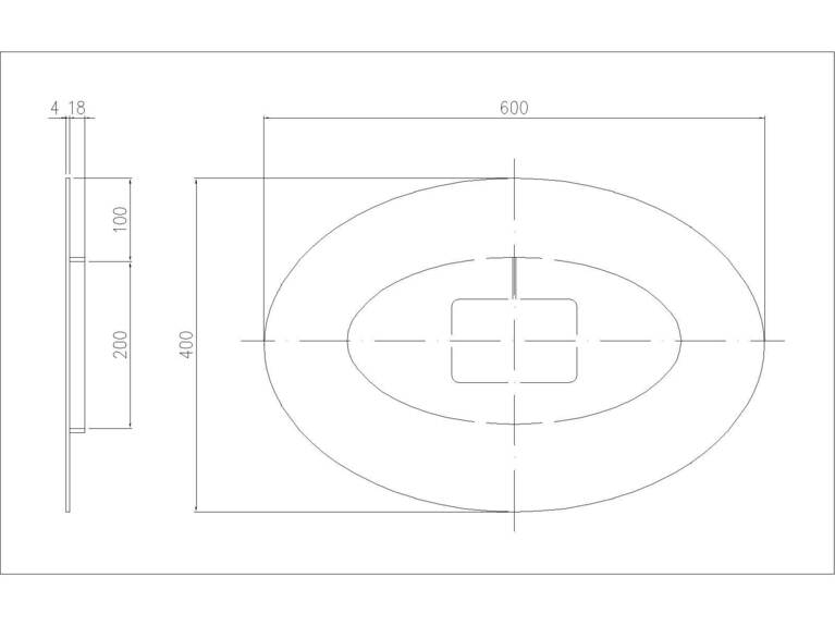 Zrcadlo SNAB STYLE Elipsa 600x400
