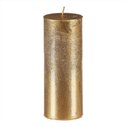 Svíčka sloupcovitá vyšší - parafínový vosk, bez vůně, barva metalická zlatá