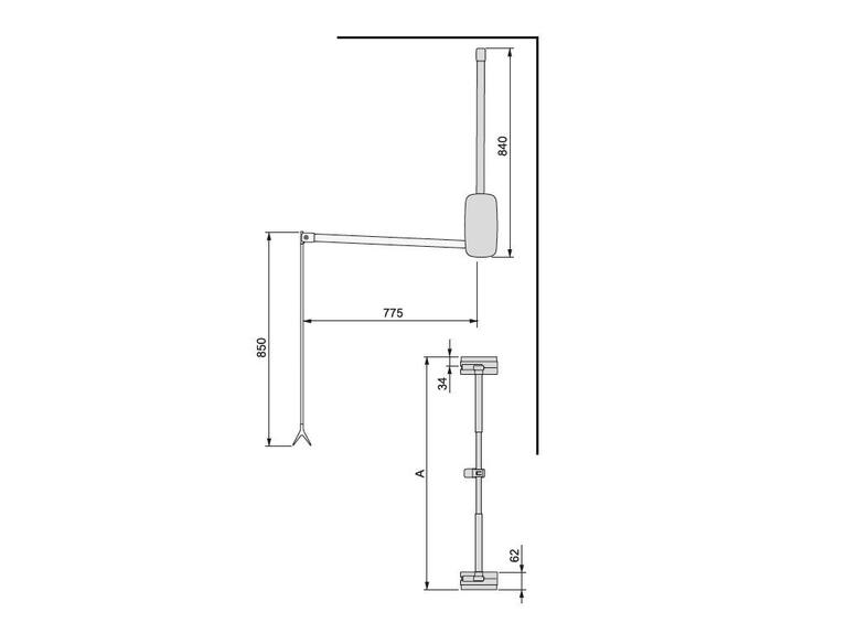 Sklopná šatní tyč SLING