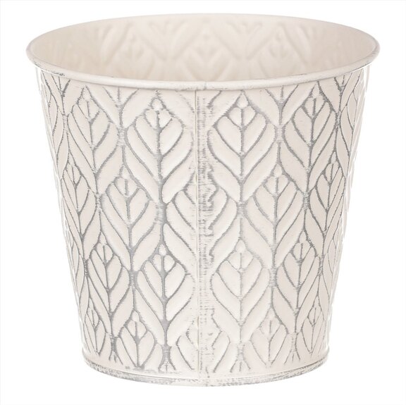 Obal kovový, krémová barva.