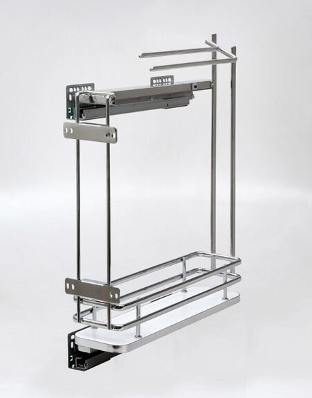 Plnovýsuvný koš Elegance boční s držáky utěrek a tl.dovřením