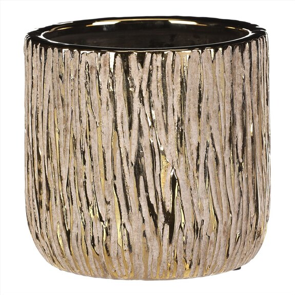 Obal keramický - kulatý tvar, vel. "L", barva zlatá