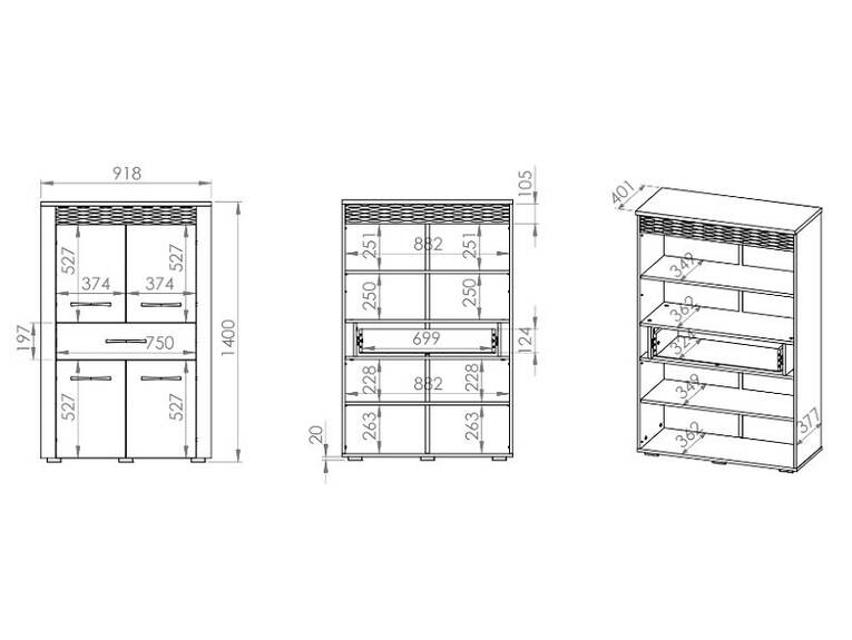 ALVIN 06 -komoda 4D1S