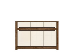 Komoda RUSO KOM3D3S dub april/perleťový lesk