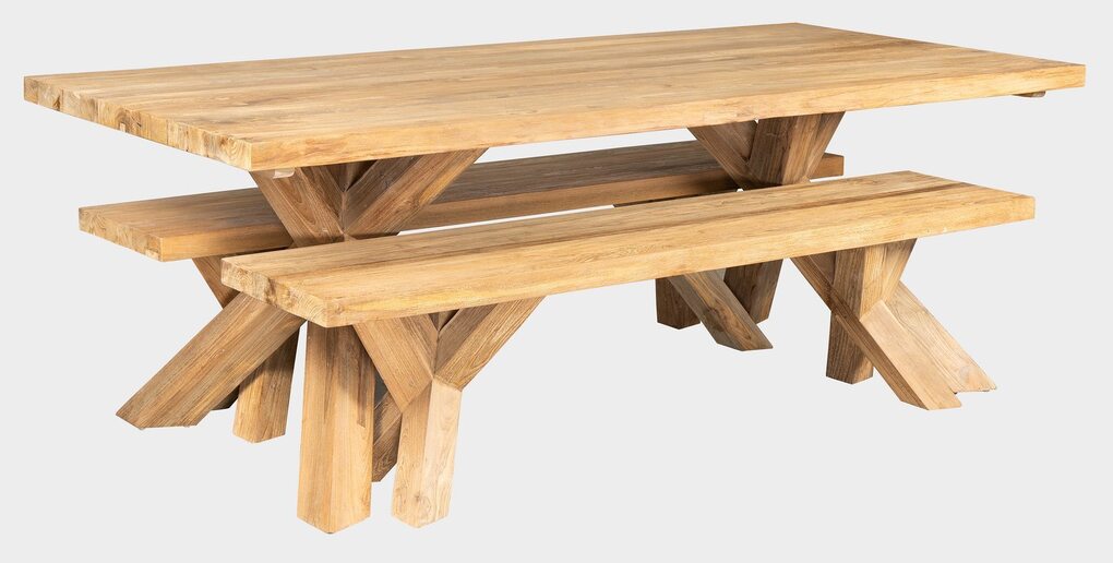 SPIDER RECYCLE - masivní stůl z teaku