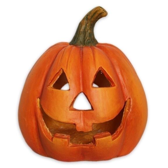 Dýně svícen keramika 26cm oranž