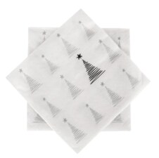 Ubrousek papír STROMEK 20 ks 33x33 cm stříbrná