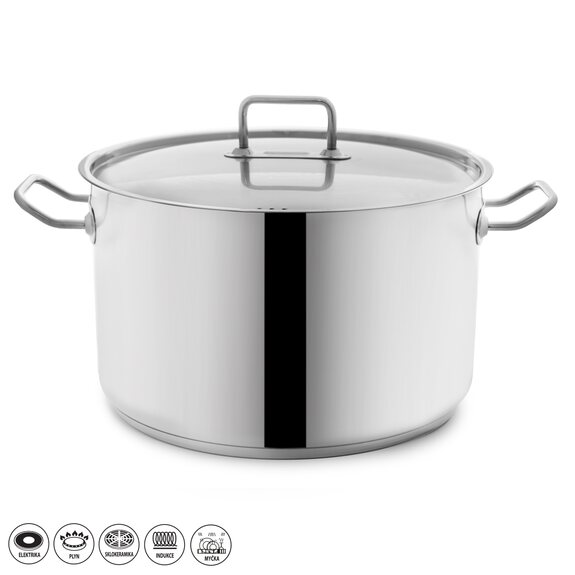 Kastrol nerez STOCK 21,5 l poklice