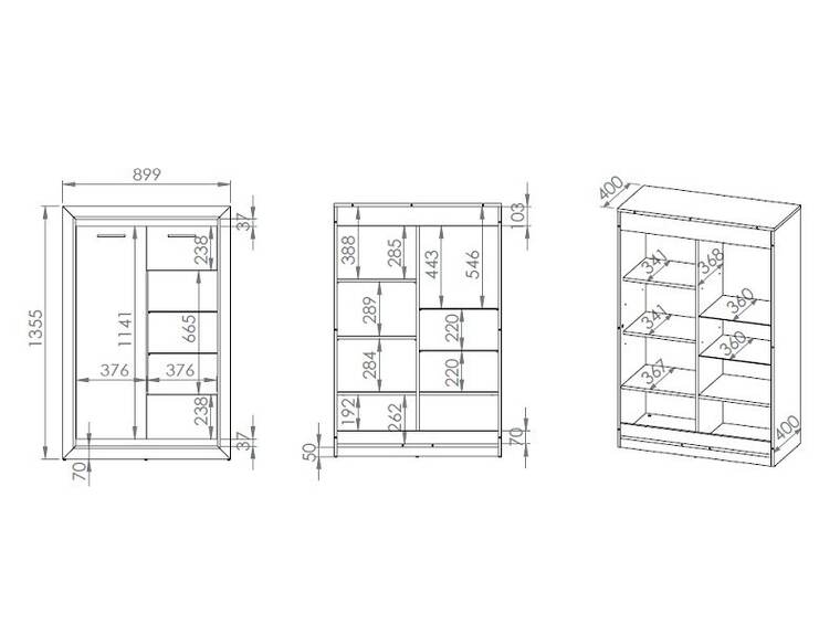 BENITO NEW 2601 vitrína nízká