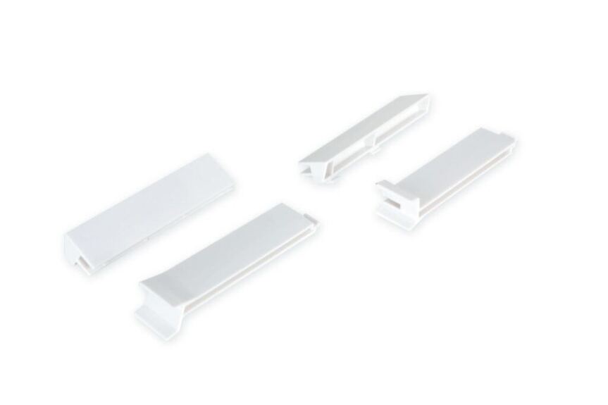 Plastový úchyt skleněné bočnice ELEGANCE, bílý