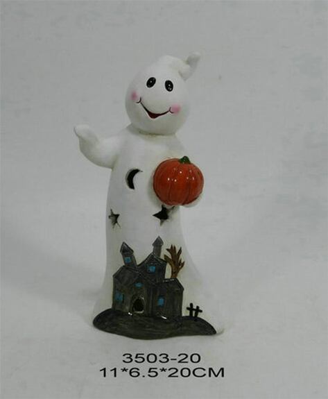 Halloweenská dekorace duch s LED osvětlením X6180